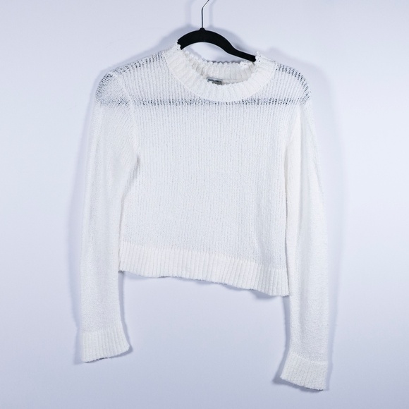 Rachel Comey Cotton Knit Crochet Stretch Mock Neck Pullover Sweater White XS - Picture 1 of 4